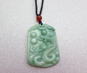 Year of the Snake Jade Medallion Pendant Necklace