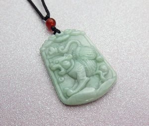 Year of the Tiger Jade Medallion Pendant Necklace