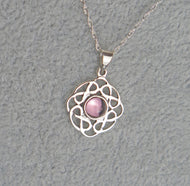 Sterling Silver Celtic Knot June Birthstone Pendant