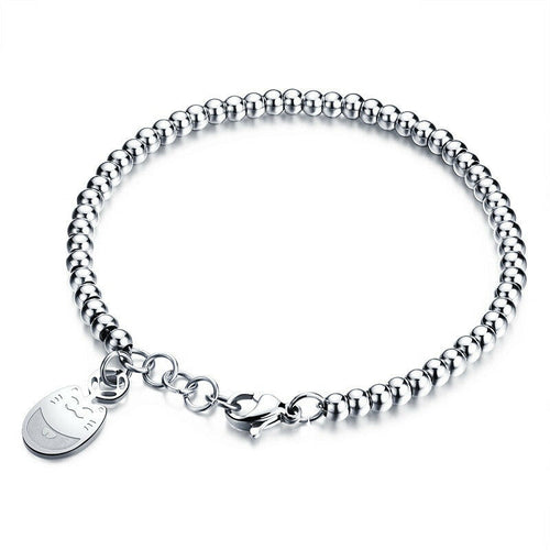 Lucky Maneki Neko Cat Silver Plated Bracelet