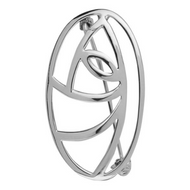Mackintosh Scottish Glasgow Rose Solid 925 Sterling Silver Brooch