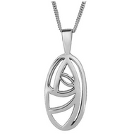 Mackintosh Scottish Glasgow Rose Pendant Necklace