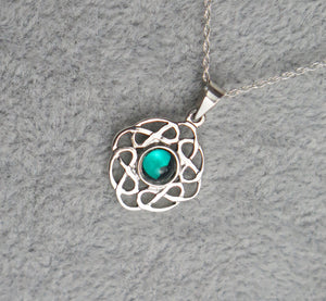 Sterling Silver Celtic Knot May Birthstone Pendant
