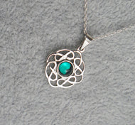 Sterling Silver Celtic Knot May Birthstone Pendant