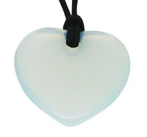 Lucky Opalite Cancer Birthstone Heart Pendant