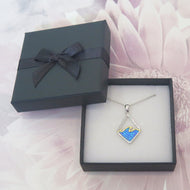 Sterling Silver Ocean Waves Pendant Necklace