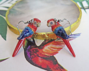 Parrot Porcelain Earrings