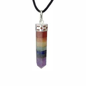 Chakra Pendulum Pendant Made From Real Gemstones