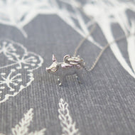 Sterling Silver Pig Pendant Necklace
