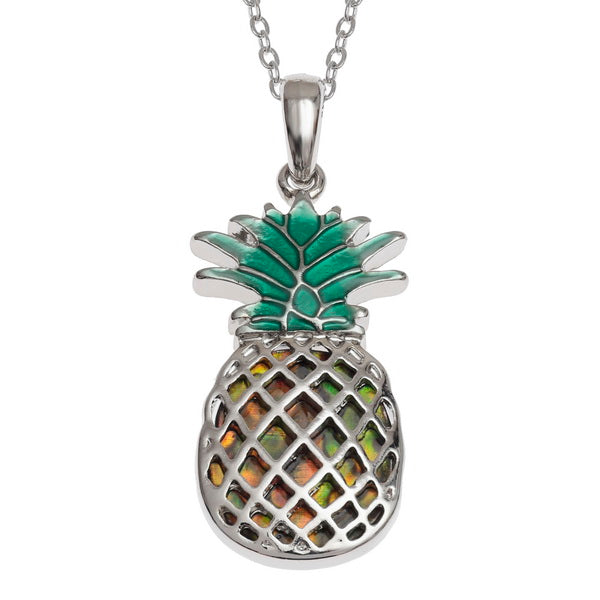 Lucky Paua Shell Pineapple Pendant Necklace
