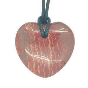 Lucky Red Jasper Libra Birthstone Heart Pendant