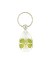 Load image into Gallery viewer, Lucky Real Four Leaf Clover Keyring Keychain