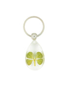 Lucky Real Four Leaf Clover Keyring Keychain