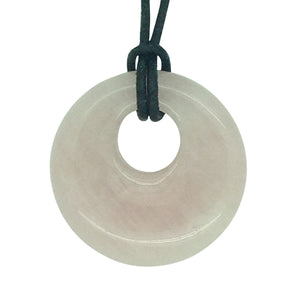 Lucky Rose Quartz Taurus Birthstone Agogo Pendant