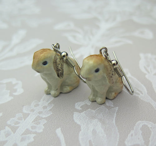 Cute Bunny Porcelain Earrings