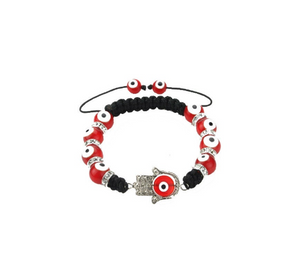 Red Evil Eye Hamsa Hand Bracelet