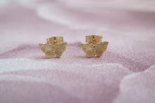 Load image into Gallery viewer, Rose Gold Sterling Silver Butterfly Stud Earrings