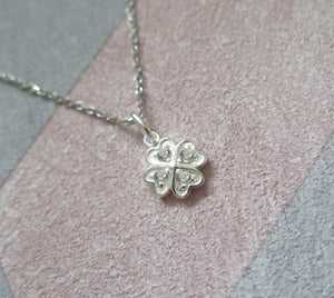 Sterling Silver Four Leaf Clover Pendant Necklace