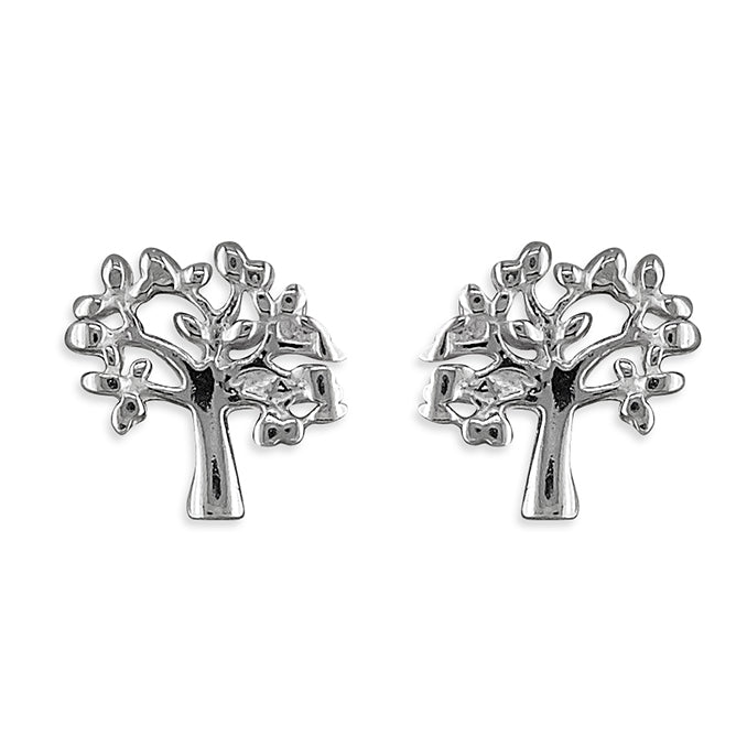 Sterling Silver Celtic Tree of Life Stud Earrings
