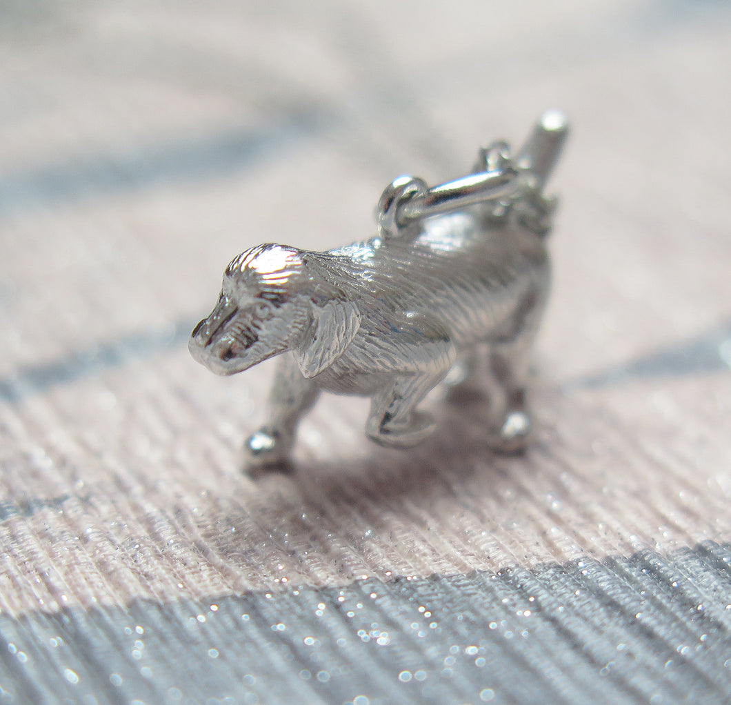 Sterling Silver Chinese Zodiac Year of the Dog Pendant Necklace