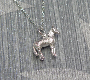Sterling Silver Chinese Zodiac Year of the Horse Pendant Necklace