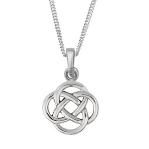 Celtic Knot Skye Solid 925 Sterling Silver Pendant Necklace