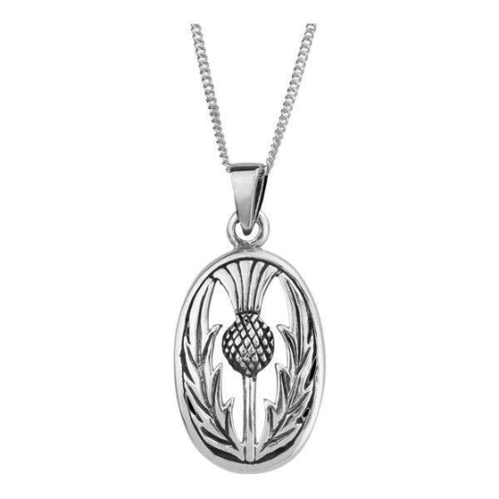 ORTAK 925 Sterling Silver Handmade Pendant Necklace Scottish Flower Thistle Design High Polished Scottish Fine Jewellery Made In Orkney Islands Scotland ORTAK 925 Sterling Silver Handmade Pendant Necklace Scottish Flower Thistle Design High Polished Scottish Fine Jewellery Made In Orkney Islands Scotland