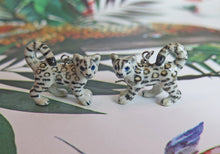 Load image into Gallery viewer, Baby Snow Leopard Porcelain Earrings