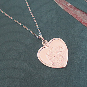 Sterling Silver Saint Christopher Heart Pendant Necklace