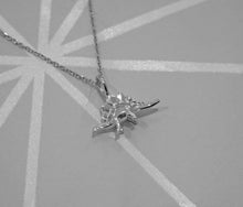 Load image into Gallery viewer, Sterling Silver Stegosaurus Dinosaur Pendant Necklace