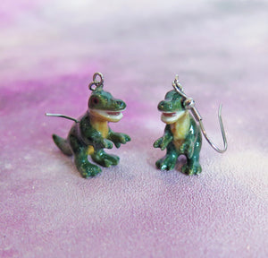 Baby T-Rex Tyrannosaurus Rex Porcelain Earrings