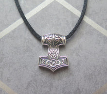 Load image into Gallery viewer, Sterling Silver Thor&#39;s Hammer Norse Viking Mythology Pendant Necklace