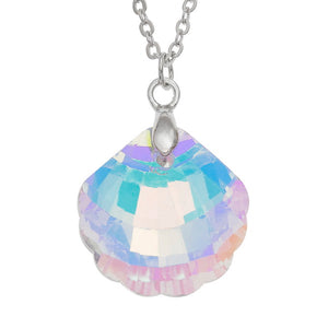 Iridescent Mermaid Shell Pendant Necklace