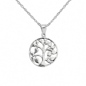 Celtic Tree of Life Solid 925 Sterling Silver Pendant Necklace