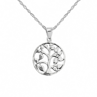 Celtic Tree of Life Solid 925 Sterling Silver Pendant Necklace