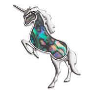 Lucky Genuine Paua Shell Unicorn Brooch