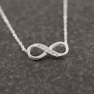 Celtic Infinity Crystal Pendant Necklace