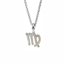 Load image into Gallery viewer, Gold &amp; Silver Plated Virgo Horoscope Zodiac Czech Crystal Pendant Necklace