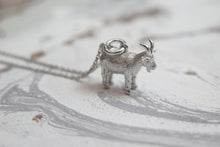 Load image into Gallery viewer, Sterling Silver Chinese Zodiac Year of the Goat Pendant Necklace