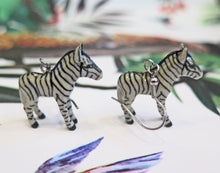 Load image into Gallery viewer, Zebra Porcelain Earrings