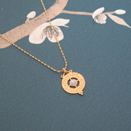 Sterling Silver Gold Plated Zodiac Opal Pendant Necklace