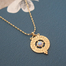 Load image into Gallery viewer, Sterling Silver Gold Plated Zodiac Opal Pendant Necklace