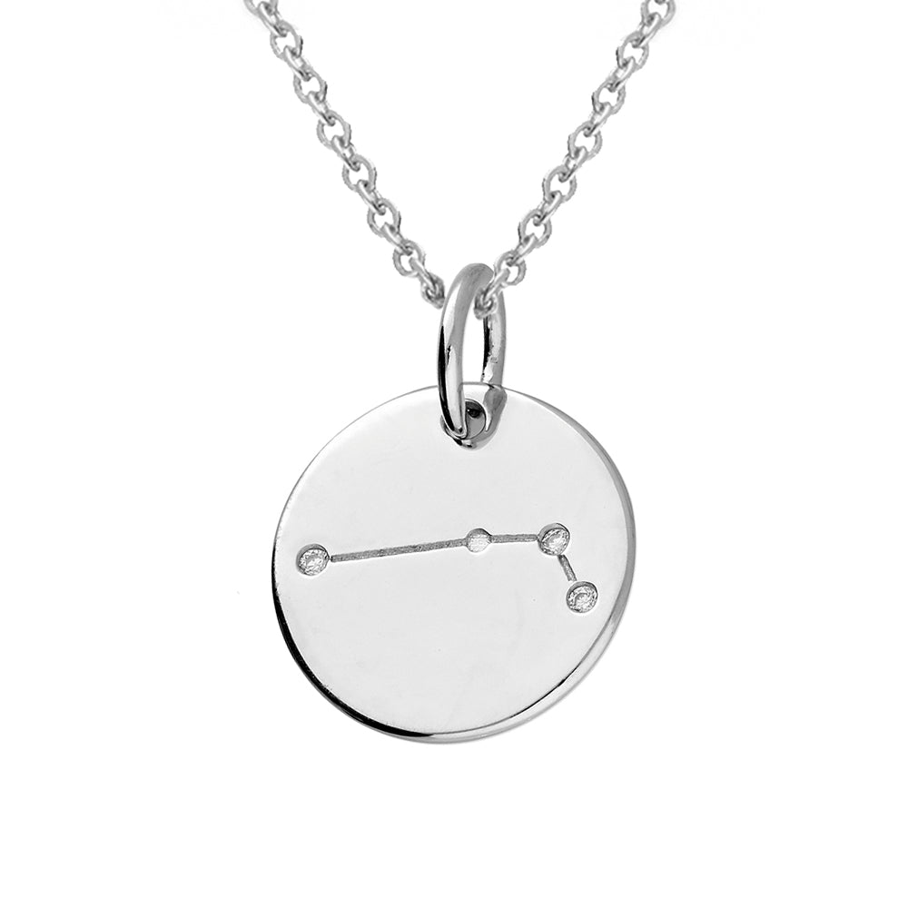Aries Star Constellation Sterling Silver Pendant Necklace