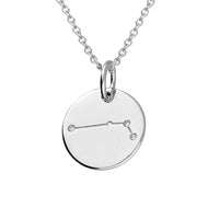 Aries Star Constellation Sterling Silver Pendant Necklace