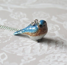 Load image into Gallery viewer, Bluebird Porcelain Pendant Necklace