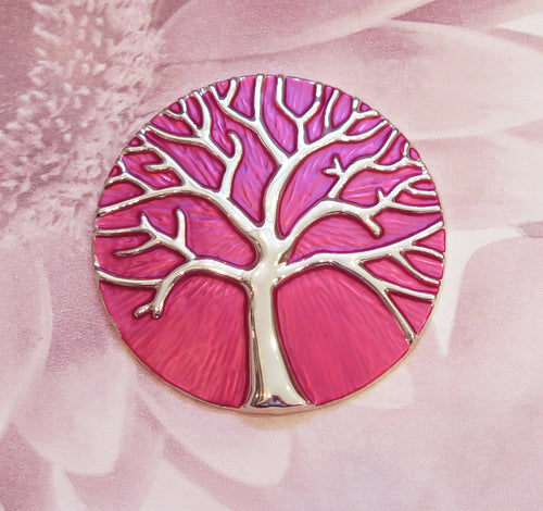 Celtic Tree of Life Silver Plated Magnetic Brooch