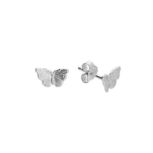 Solid 925 Sterling Silver Butterfly Stud Earrings
