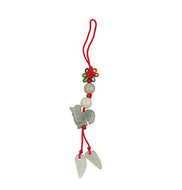 Lucky Real Jade Phone Charm Chinese Year of The Cockerel