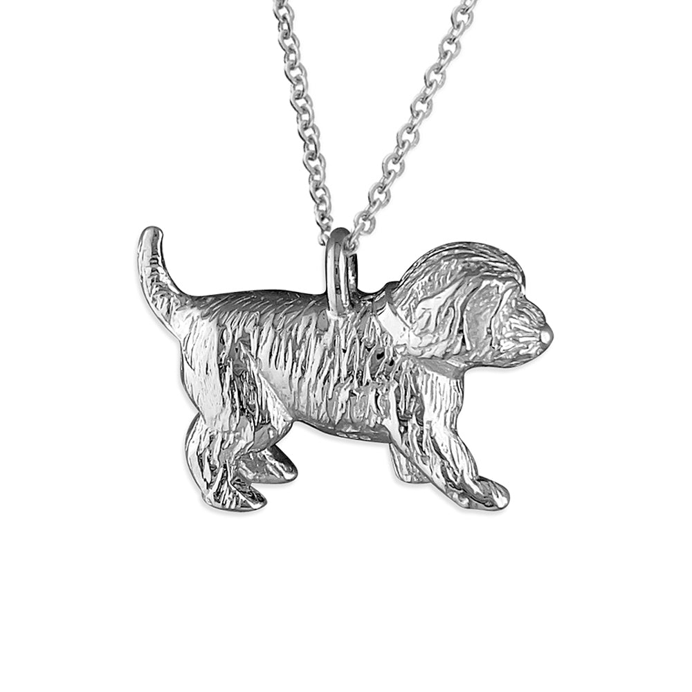 Solid 925 Sterling Silver Cockapoo Pendant Necklace
