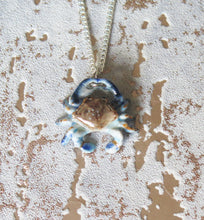 Load image into Gallery viewer, Blue Crab Porcelain Pendant Necklace